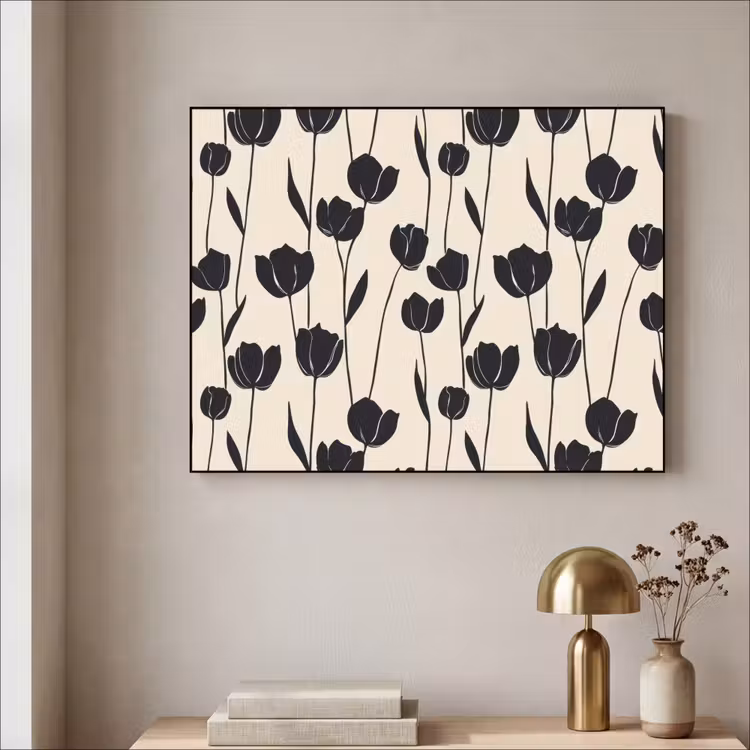 Art Frame - Tulpen - Patroon - Zwart — 3