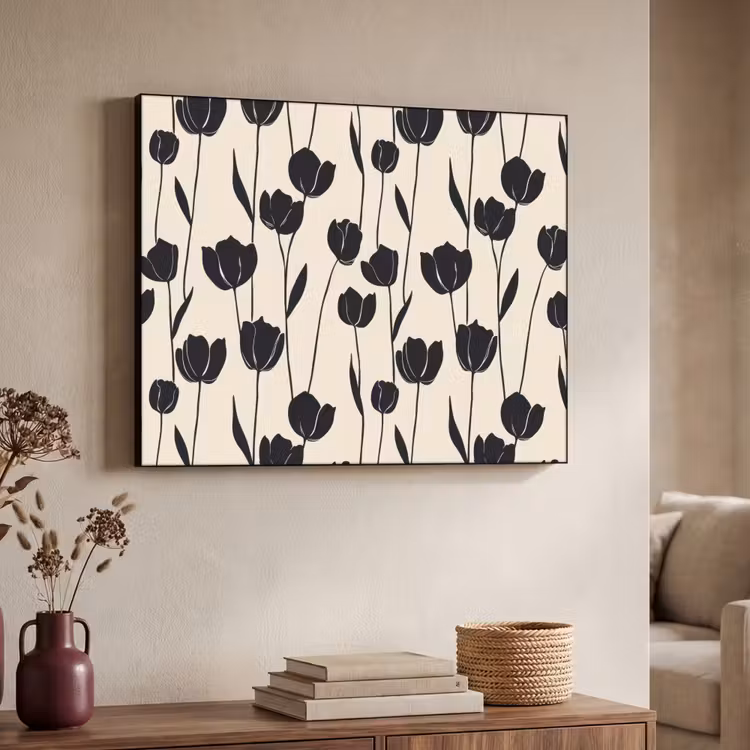 Art Frame - Tulpen - Patroon - Zwart — 4
