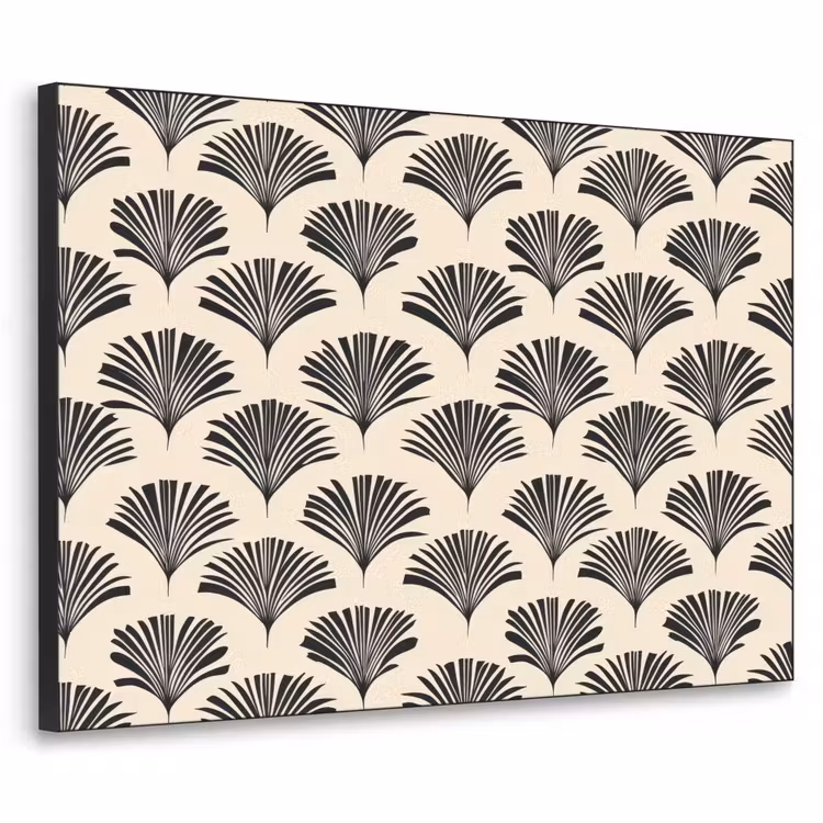 Art Frame - Waaiers - Botanisch - Zwart - Beige — 1