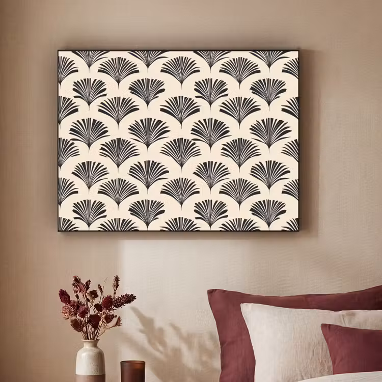 Art Frame - Waaiers - Botanisch - Zwart - Beige — 2