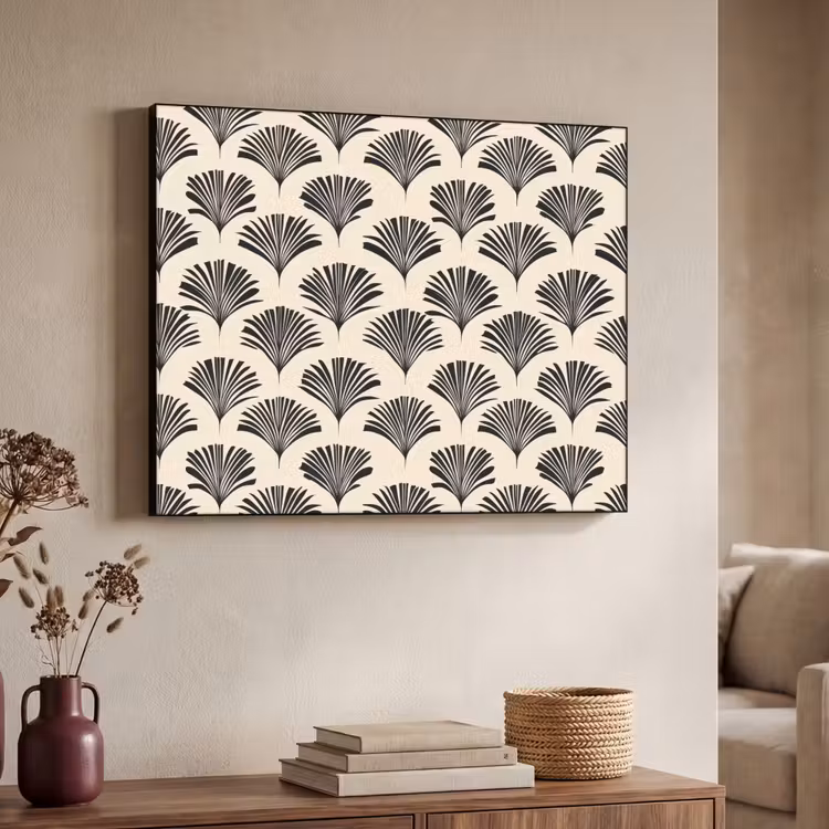 Art Frame - Waaiers - Botanisch - Zwart - Beige — 4