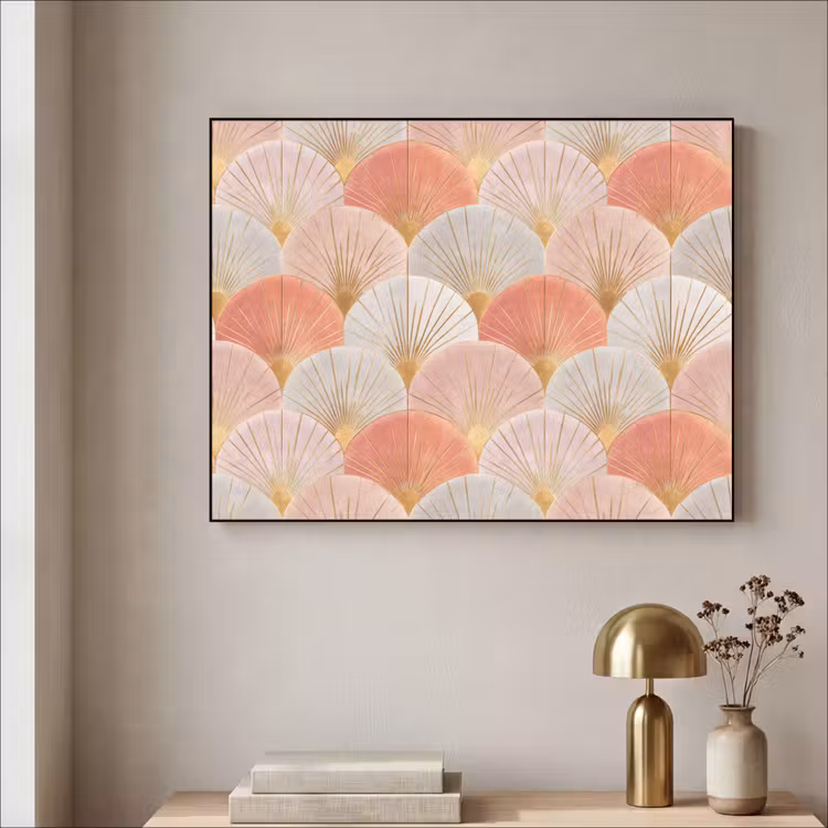 Art Frame - Waaiers - Goud - Roze — 3
