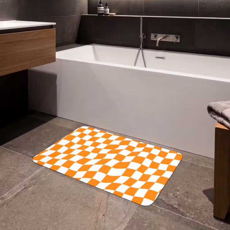 Badmat - Golvend - Patroon - Oranje — 4