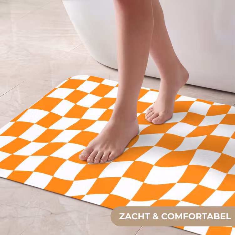 Badmat - Golvend - Patroon - Oranje — 5