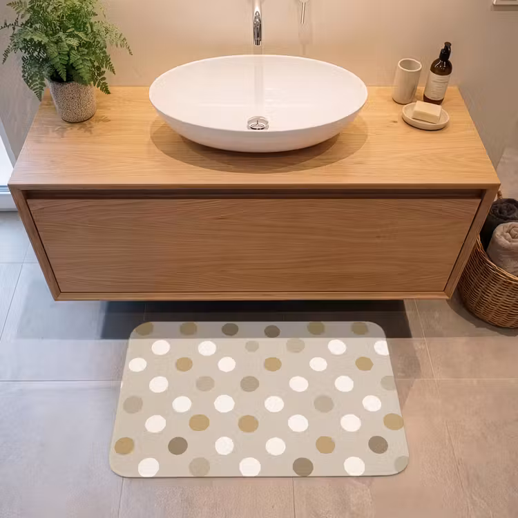 Badmat - Polka - Dots - Beige — 2