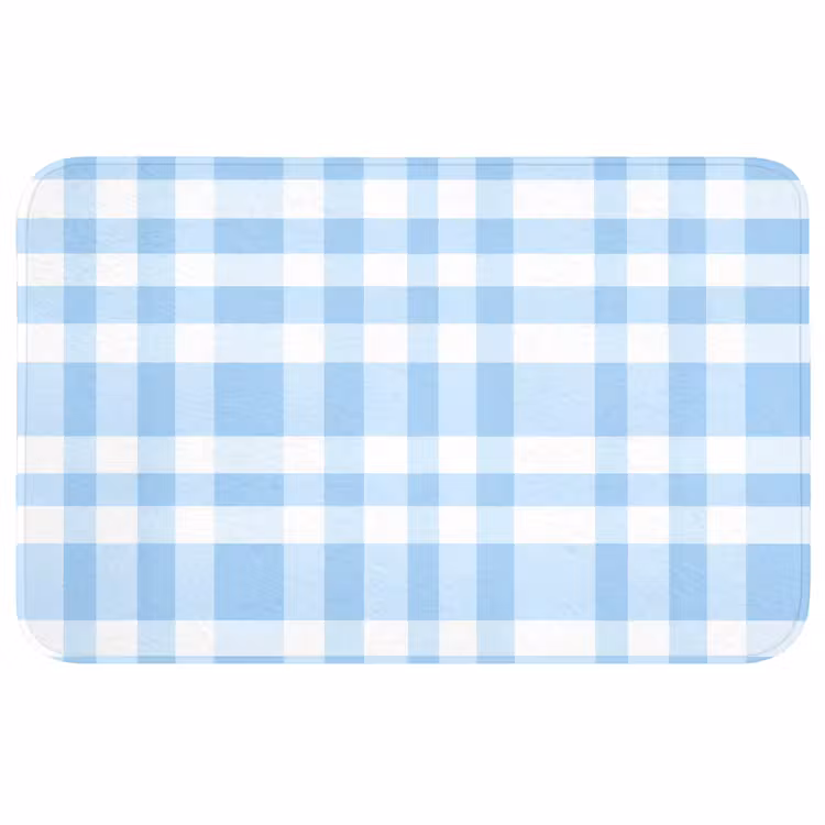 Badmat - Ruit - Patroon - Blauw — 1