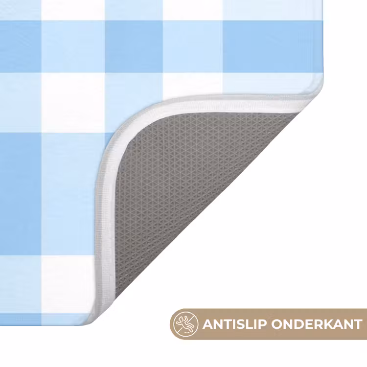 Badmat - Ruit - Patroon - Blauw — 3