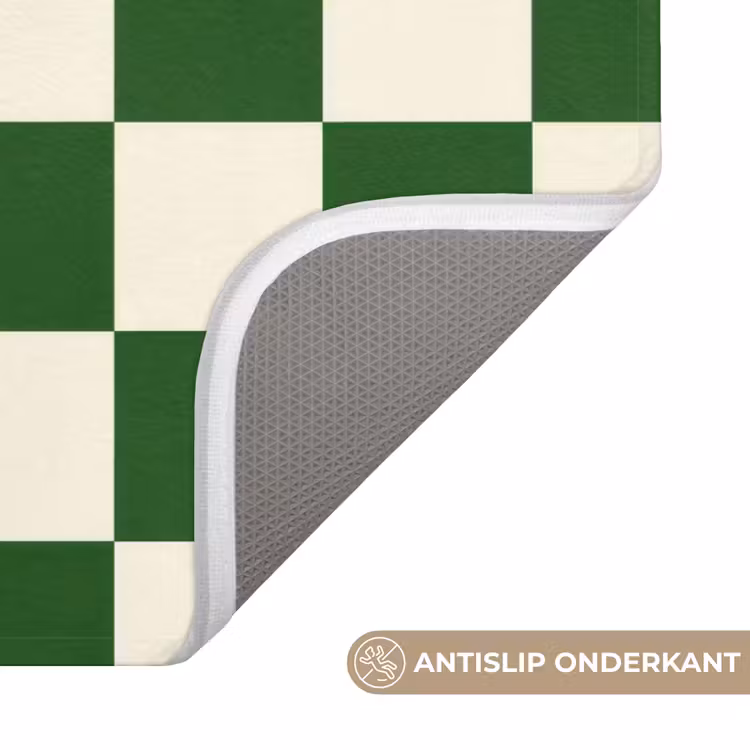 Badmat - Schaakbord - Patroon - Groen — 3