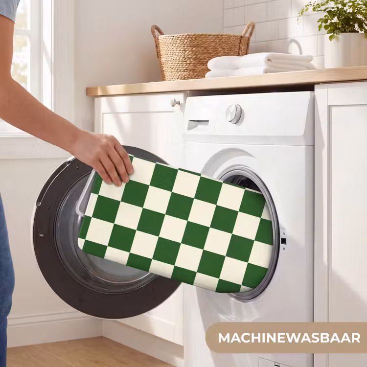 Badmat - Schaakbord - Patroon - Groen — 7