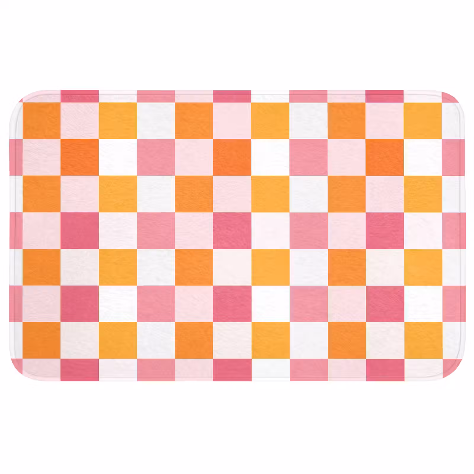 Badmat - Patroon - Vierkant - Roze — 1