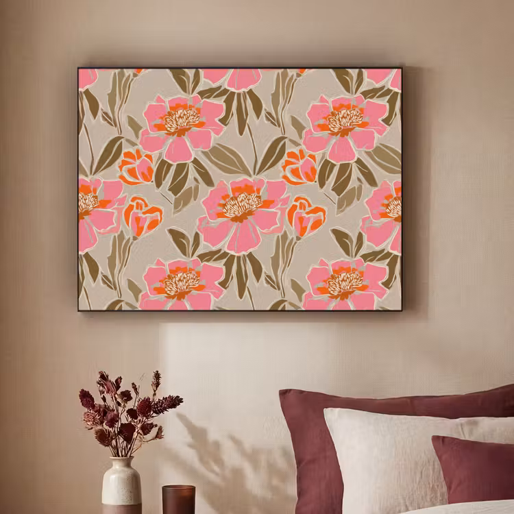 Art Frame - Pioenrozen - Patroon - Roze — 2