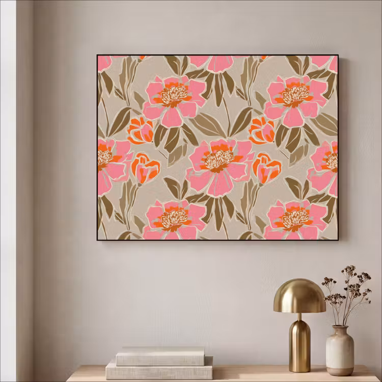 Art Frame - Pioenrozen - Patroon - Roze — 3