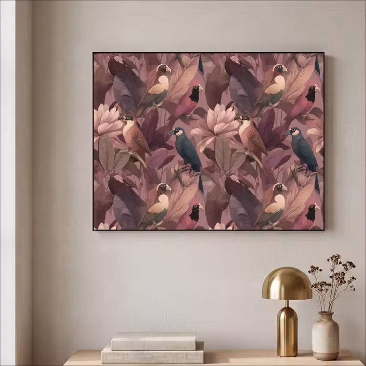 Art Frame - Vogels - Bladeren - Roze — 3