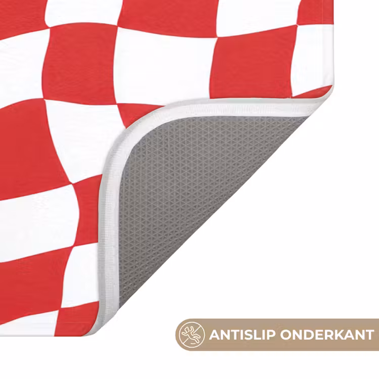 Badmat - Golvend - Patroon - Rood — 3