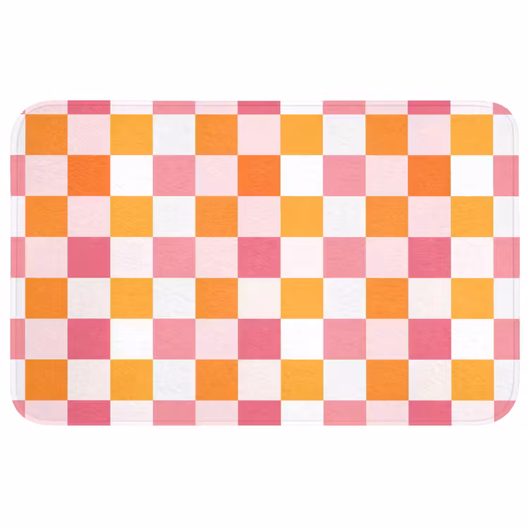 Badmat - Patroon - Vierkant - Roze — 1