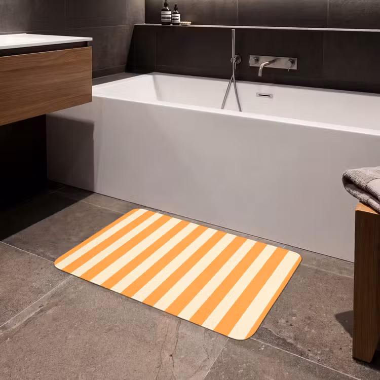 Badmat - Strepen - Patroon - Oranje — 4