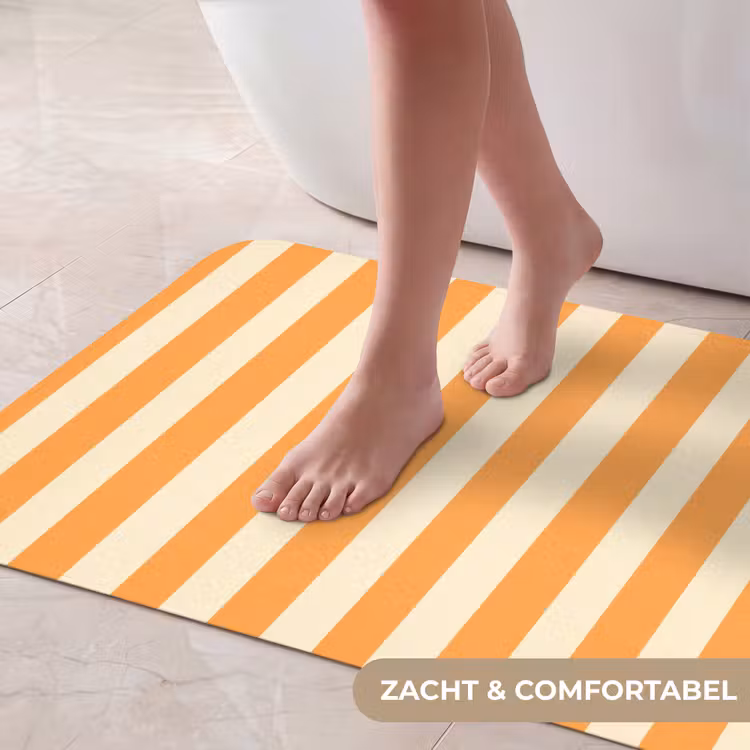 Badmat - Strepen - Patroon - Oranje — 5