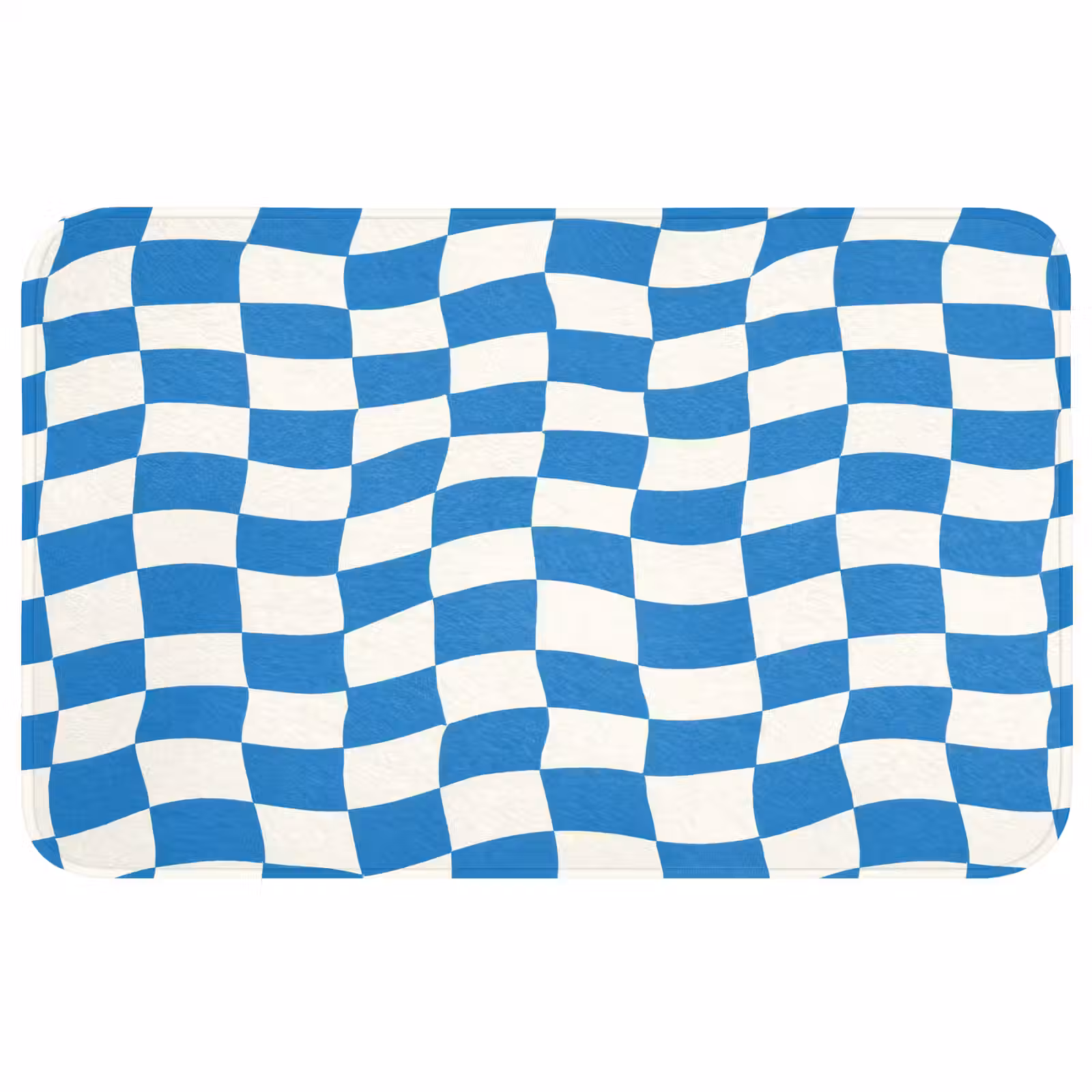 Badmat - Golvend - Patroon - Blauw — 1