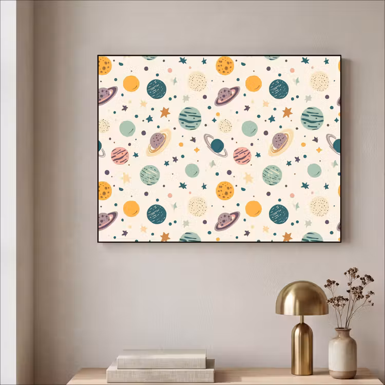 Art Frame - Planeten - Retro - Kleurrijk — 3
