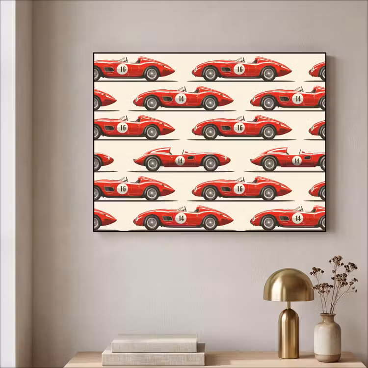 Art Frame - Raceauto - Retro - Rood — 3