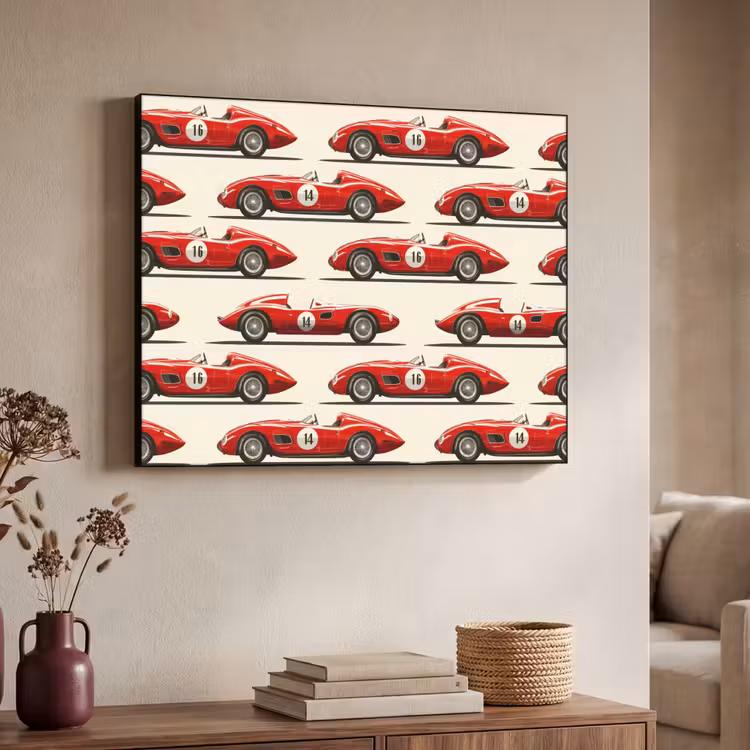 Art Frame - Raceauto - Retro - Rood — 4