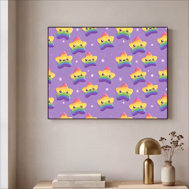 Art Frame - Sterren - Regenboog - Paars — 3