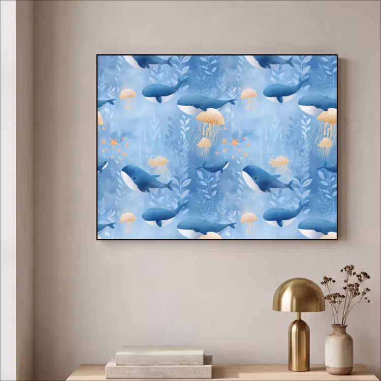 Art Frame - Walvissen - Oceaan - Blauw — 3