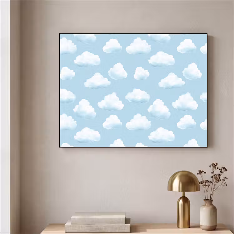 Art Frame - Wolken - Illustratie - Blauw — 3