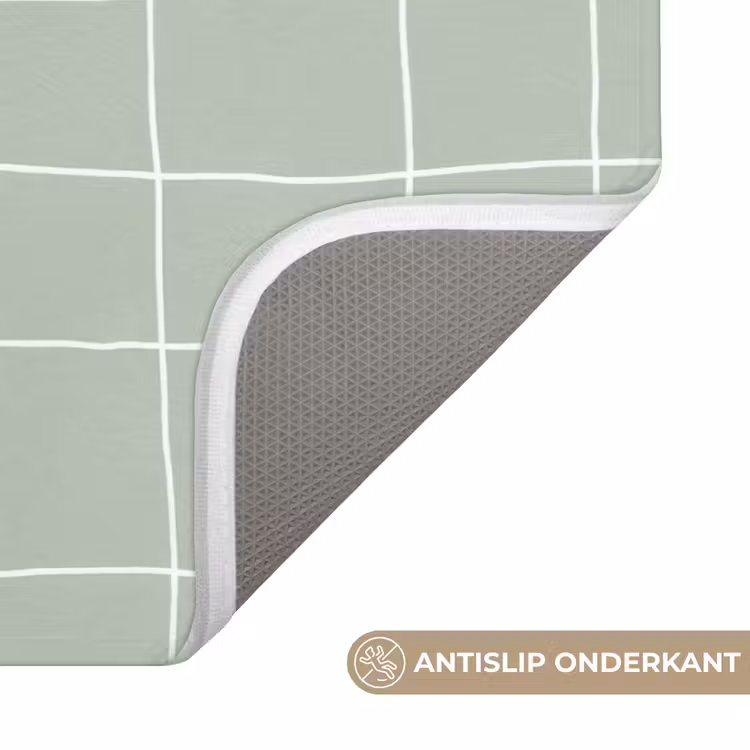 Badmat - Ruitpatroon - Golvend - Groen — 3