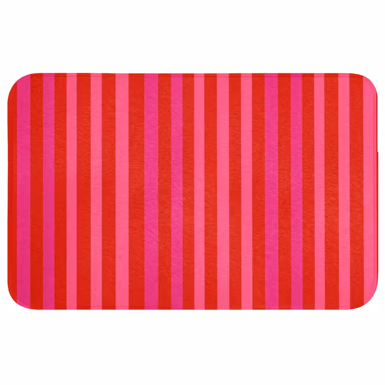 Badmat - Verticaal - Strepen - Roze — 1