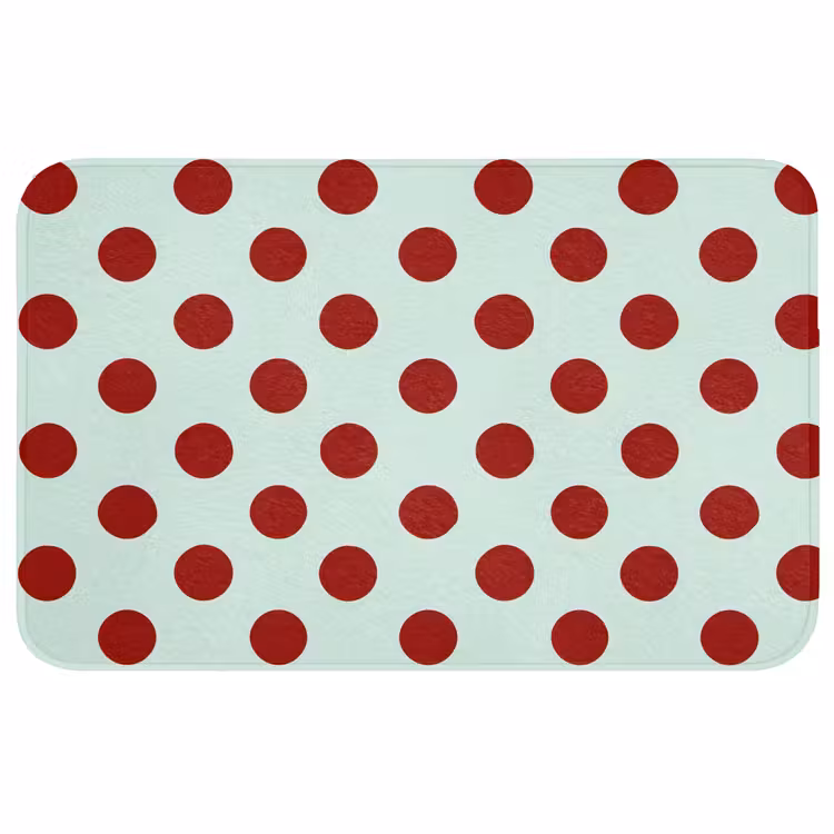 Badmat - Polka - Dots - Rood — 1