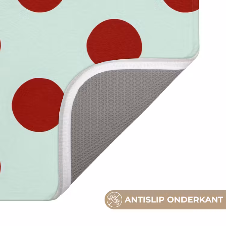 Badmat - Polka - Dots - Rood — 3