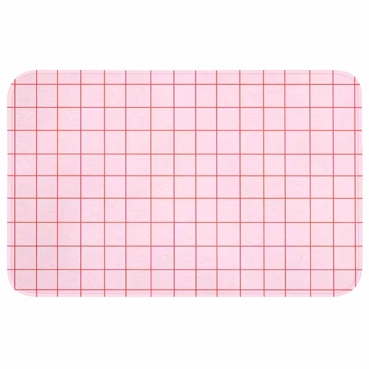 Badmat - Raster - Patroon - Roze — 1