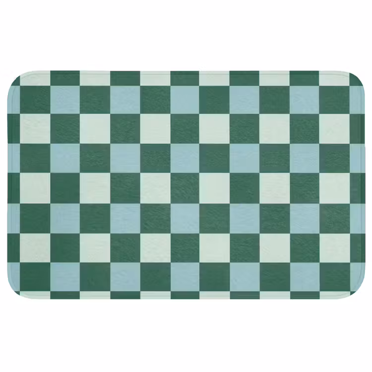 Badmat - Schaakbord - Klassiek - Groen — 1