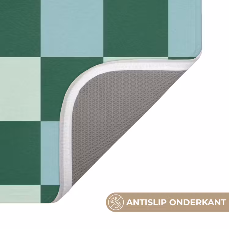 Badmat - Schaakbord - Klassiek - Groen — 3