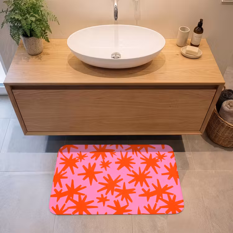 Badmat - Modern - Sterren - Roze — 2