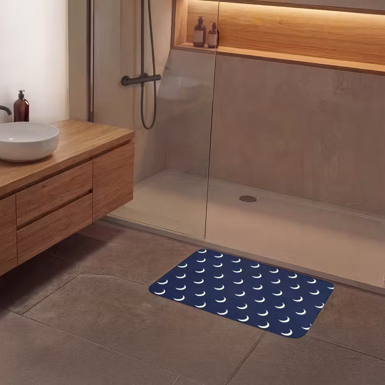 Badmat - Patroon - Manen - Blauw — 6