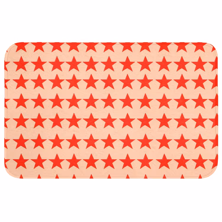Badmat - Patroon - Sterren - Rood — 1