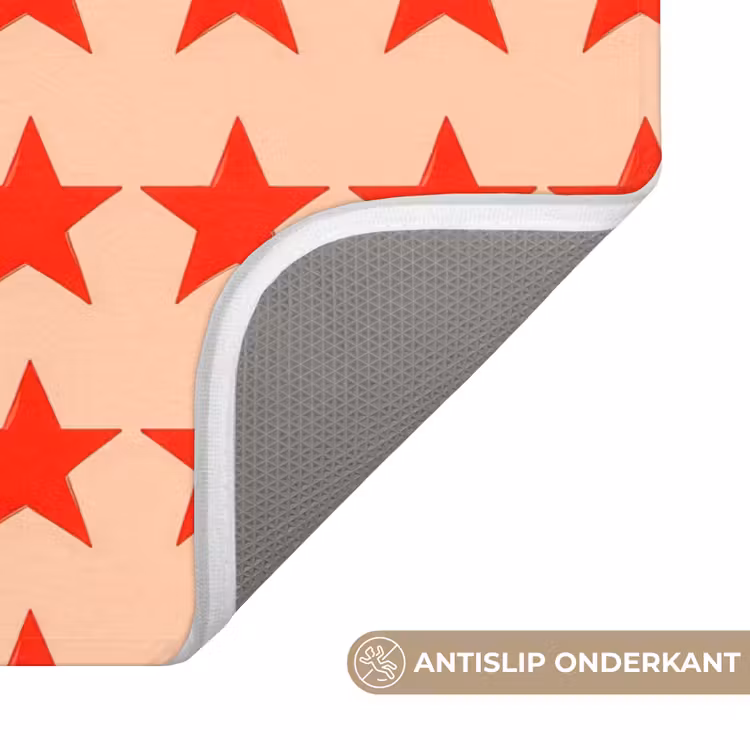Badmat - Patroon - Sterren - Rood — 3