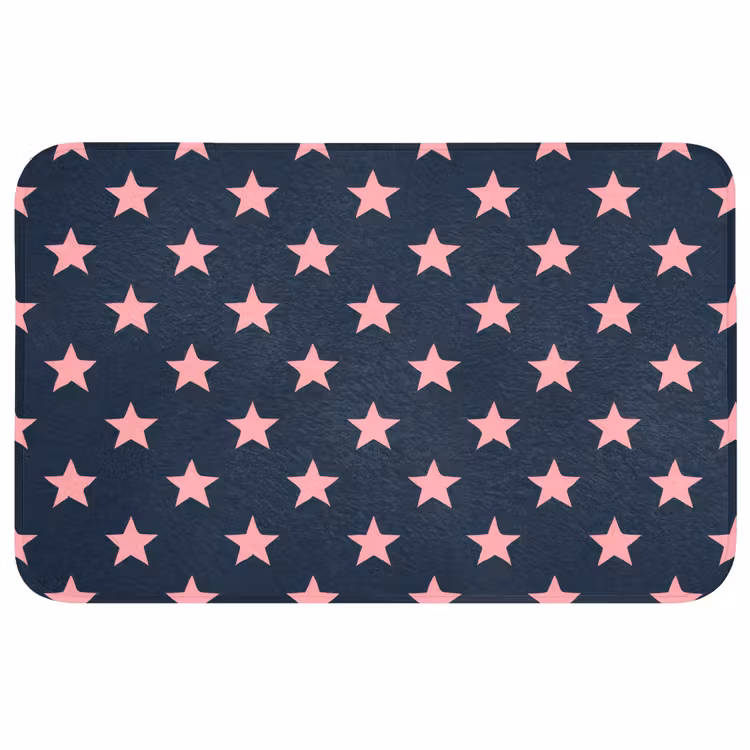 Badmat - Patroon - Sterren - Roze — 1