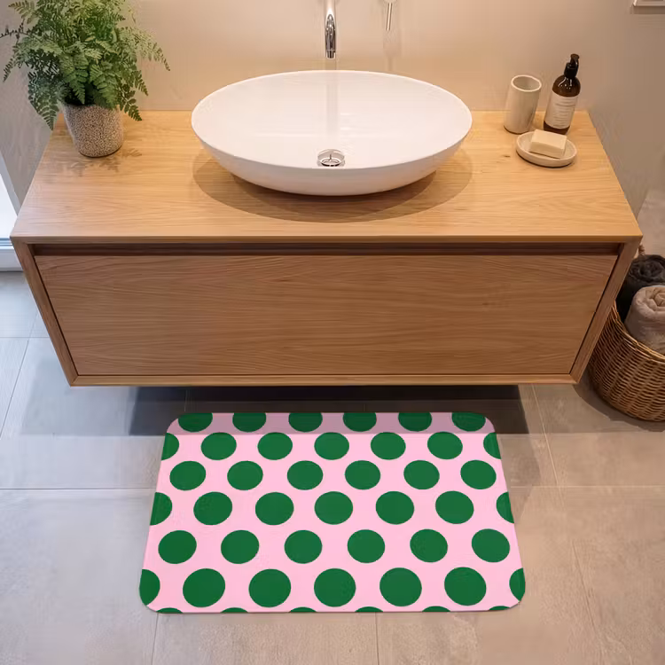 Badmat - Polkadots - Patroon - Groen — 2