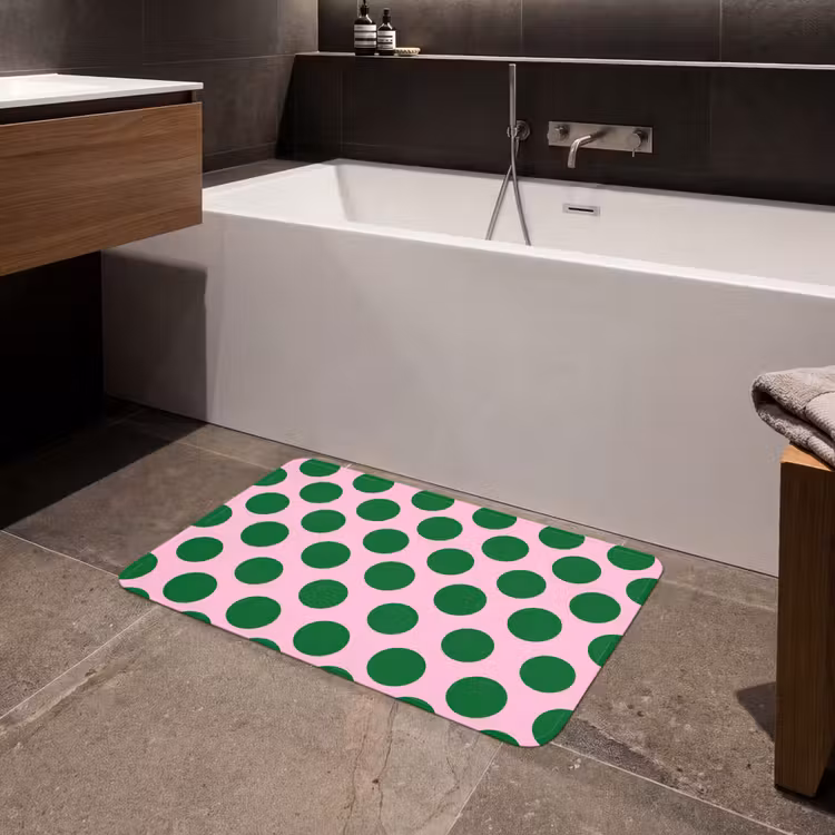Badmat - Polkadots - Patroon - Groen — 4