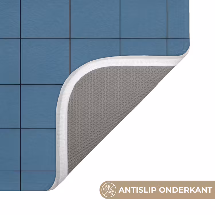 Badmat - Ruiten - Geometrisch - Blauw — 3