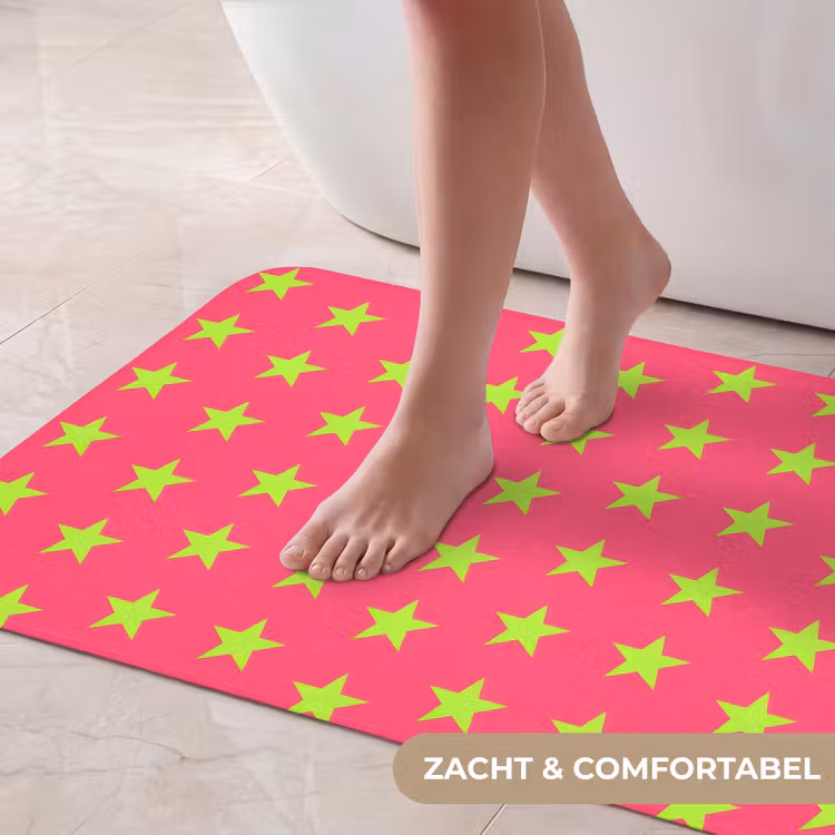Badmat - Sterren - Patroon - Roze — 5