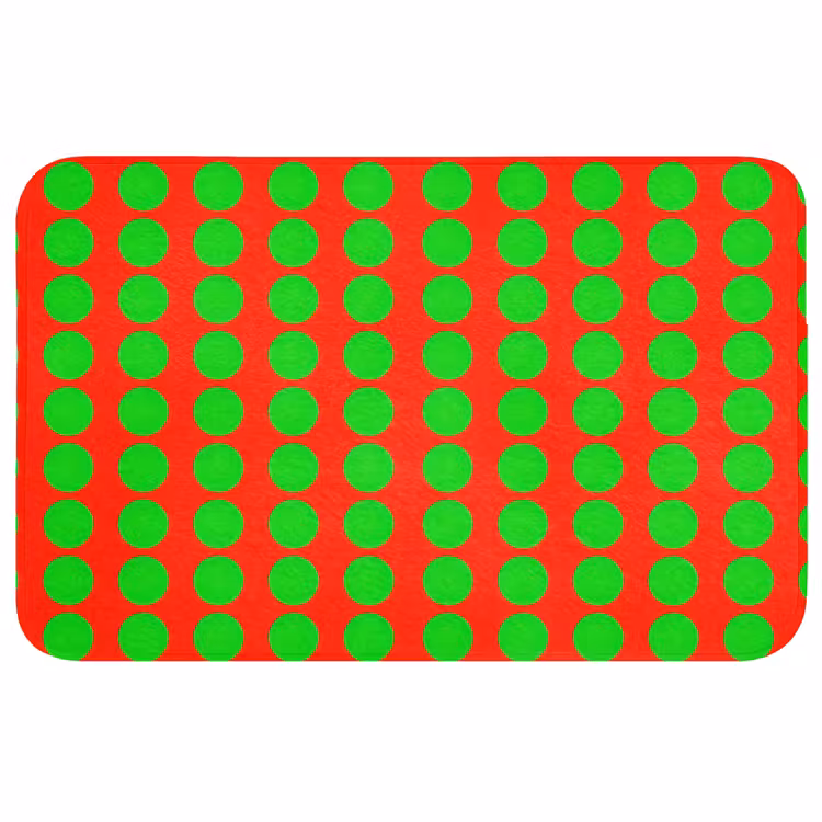 Badmat - Stippen - Patroon - Groen — 1