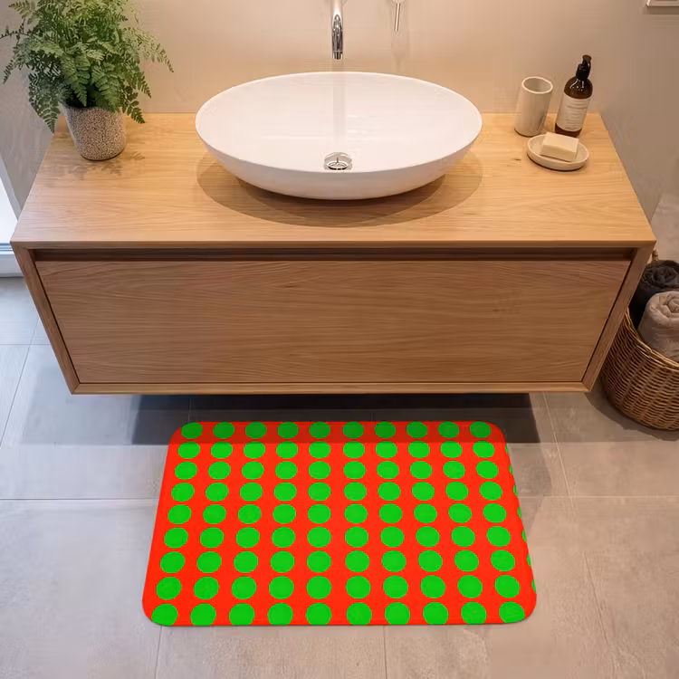 Badmat - Stippen - Patroon - Groen — 2