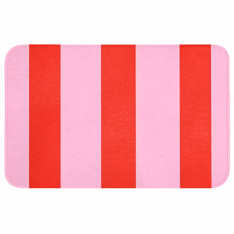 Badmat - Strepen - Klassiek - Roze — 1