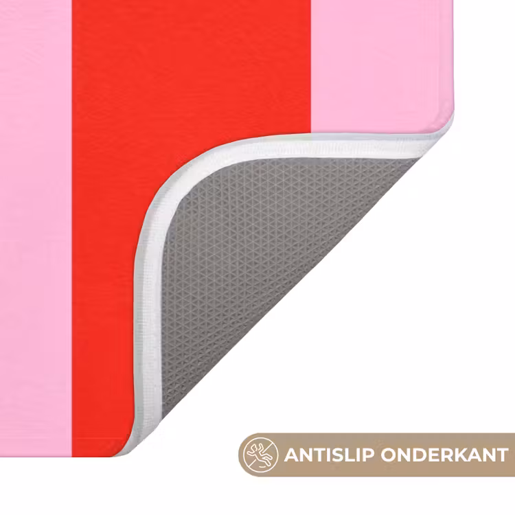 Badmat - Strepen - Klassiek - Roze — 3