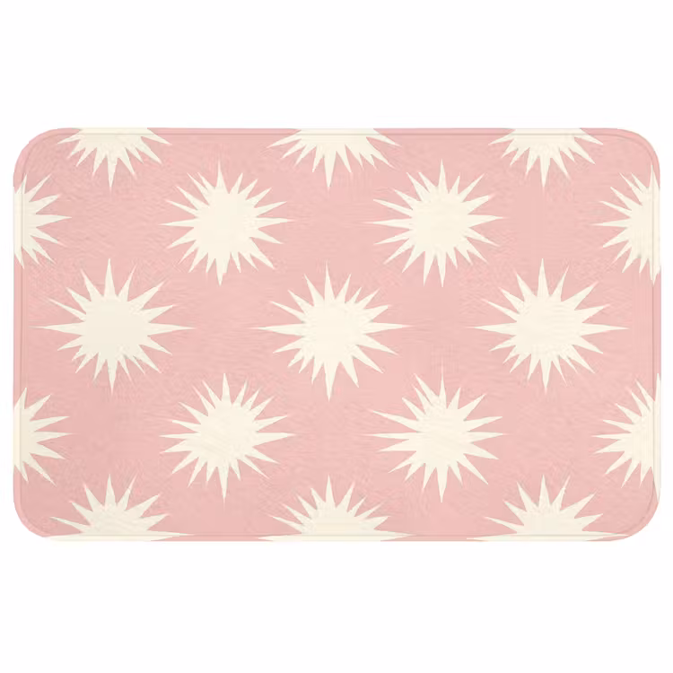 Badmat - Zonnen - Patroon - Roze — 1