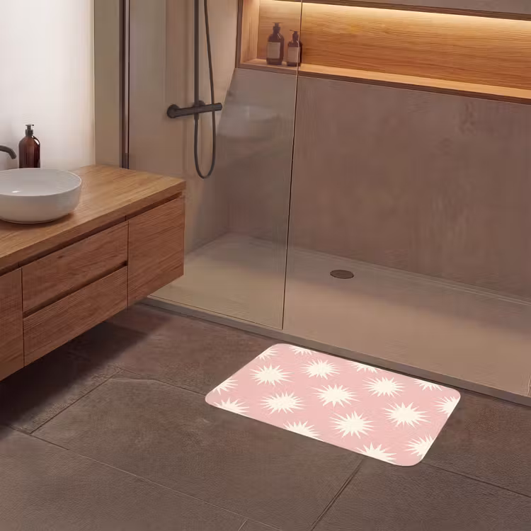 Badmat - Zonnen - Patroon - Roze — 6
